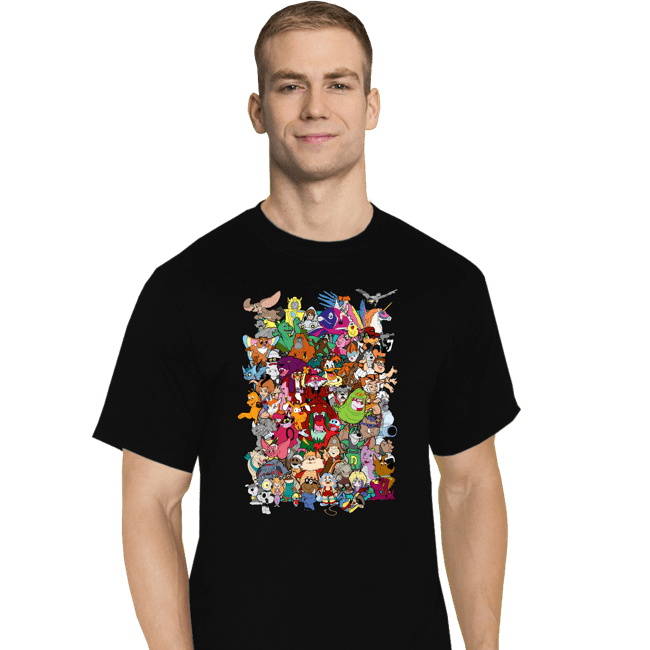 Daily_Deal_Shirts T-Shirts, Tall / Large / Black Saturday Morning Sidekicks