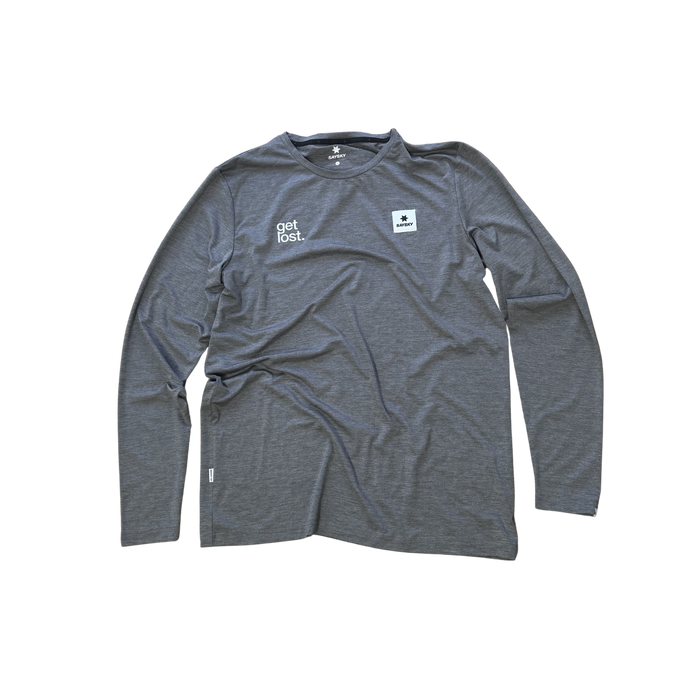 saysky clean pace longsleeve, get lost, grey.