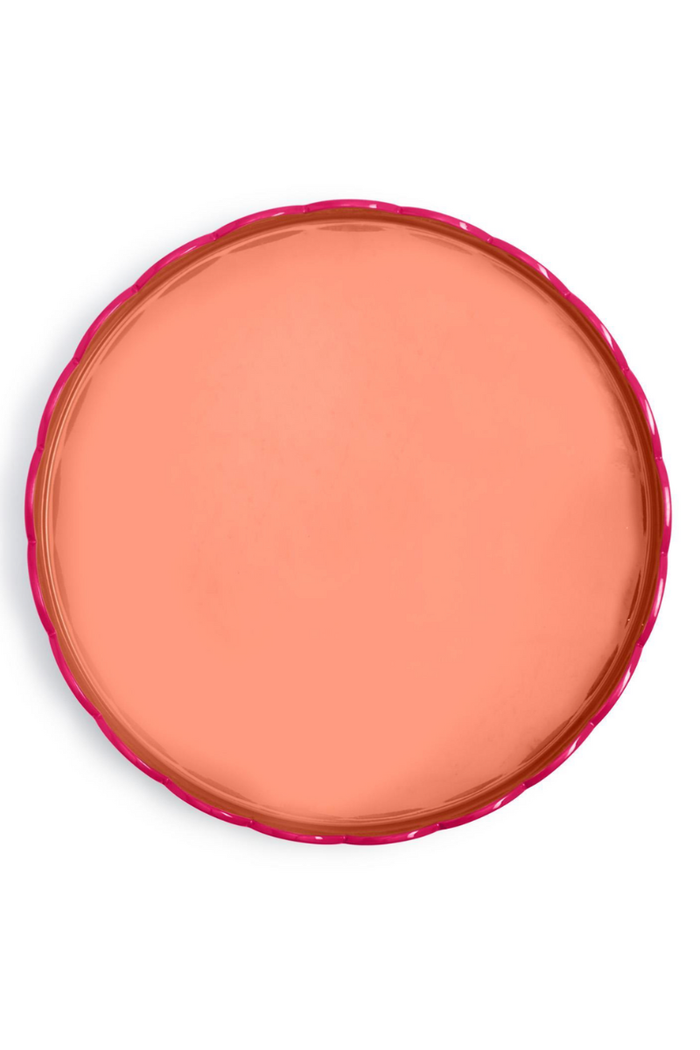 Scalloped Dual Tone Lacquered Trays