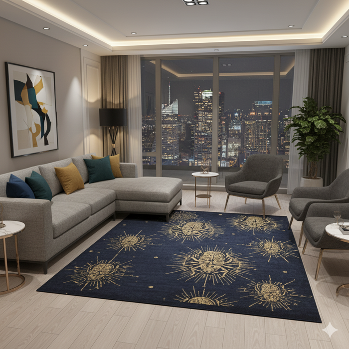 Scarabs and Sun Area Rug