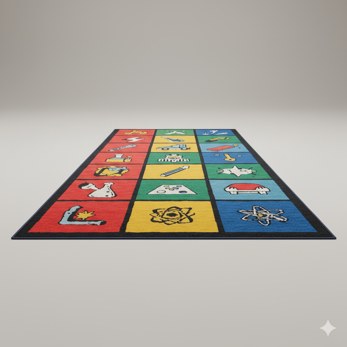 Science Icons Area Rug
