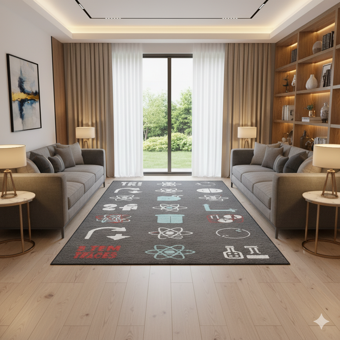 Science Symbols Area Rug