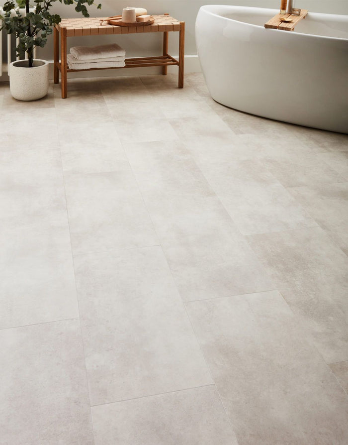 Serenity Silver Moon Rectangle LVT Tile | Stone-Effect Vinyl Flooring