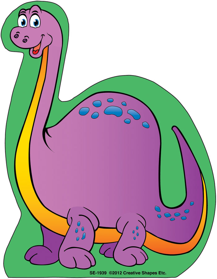 Large Brontosaurus dinosaur notepad for writing crafts and bookmarks