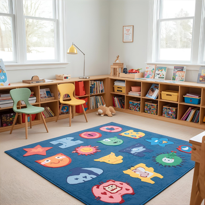 Shapes Grid Area Rug