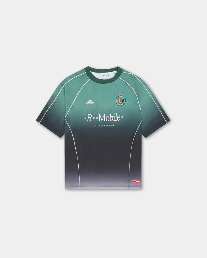 Short Sleeve Football Jersey, Men - Teal Gradient