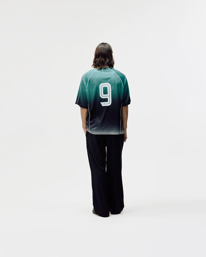 Short Sleeve Football Jersey, Men - Teal Gradient