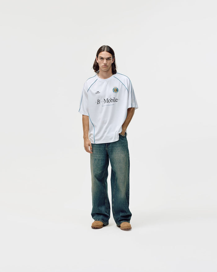 Short Sleeve Football Jersey, Men - White