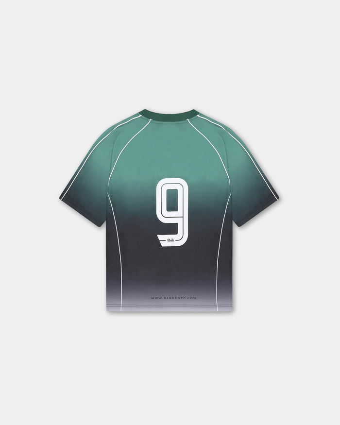 Short Sleeve Football Jersey, Women - Teal Gradient