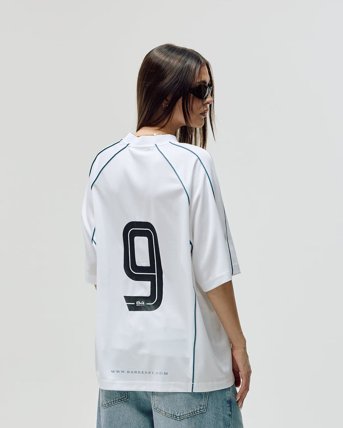 Short Sleeve Football Jersey, Women - White