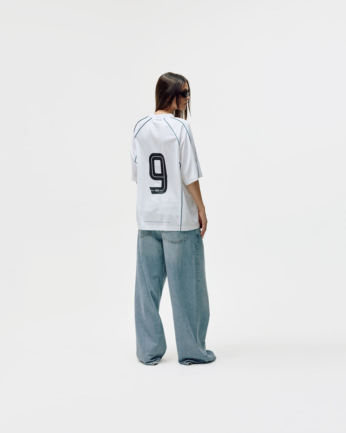 Short Sleeve Football Jersey, Women - White