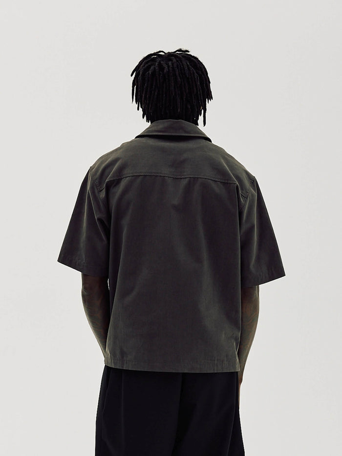 Short Sleeve Shirt, Men - Stone Grey