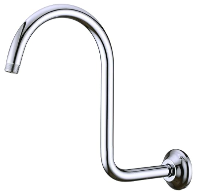 Shower Arm , S Shaped , Polished Chrome