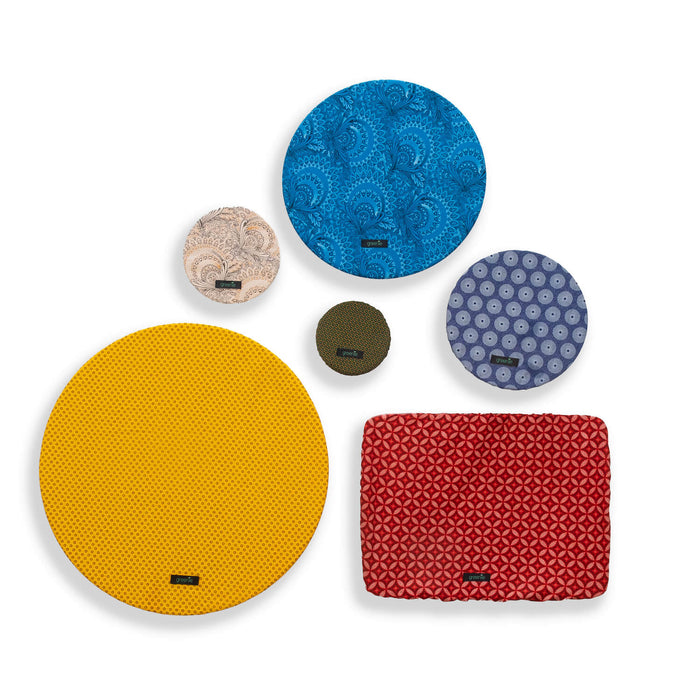 Shweshwe Fabric Food Covers (set of 6)