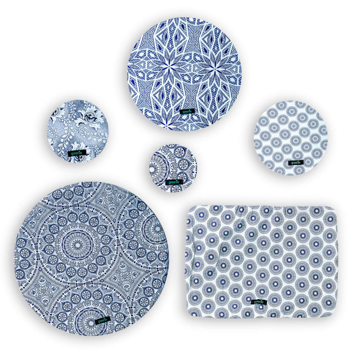 Shweshwe Fabric Food Covers (set of 6)