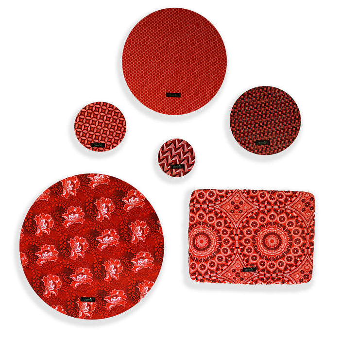 Shweshwe Fabric Food Covers (set of 6)