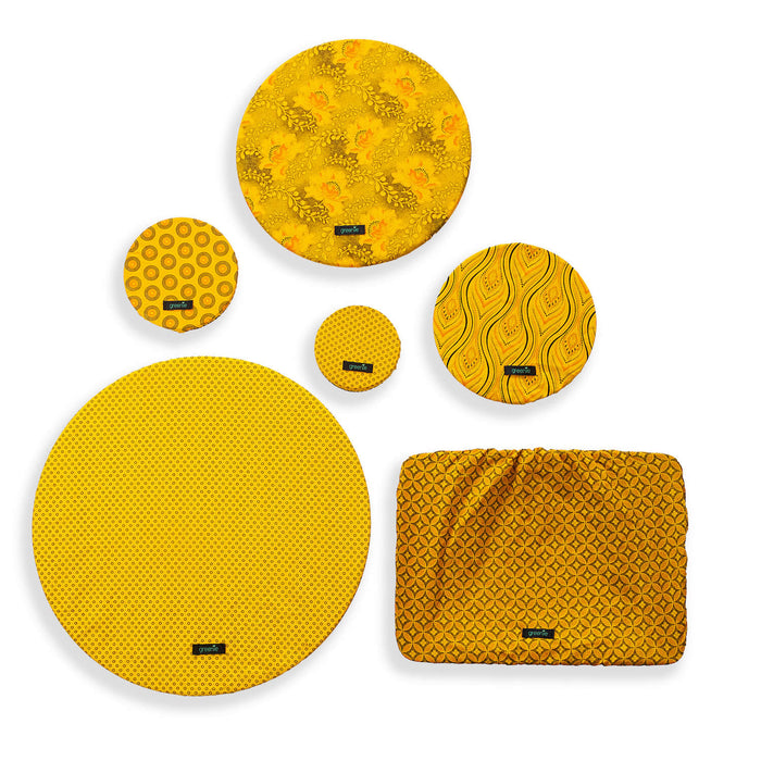 Shweshwe Fabric Food Covers (set of 6)