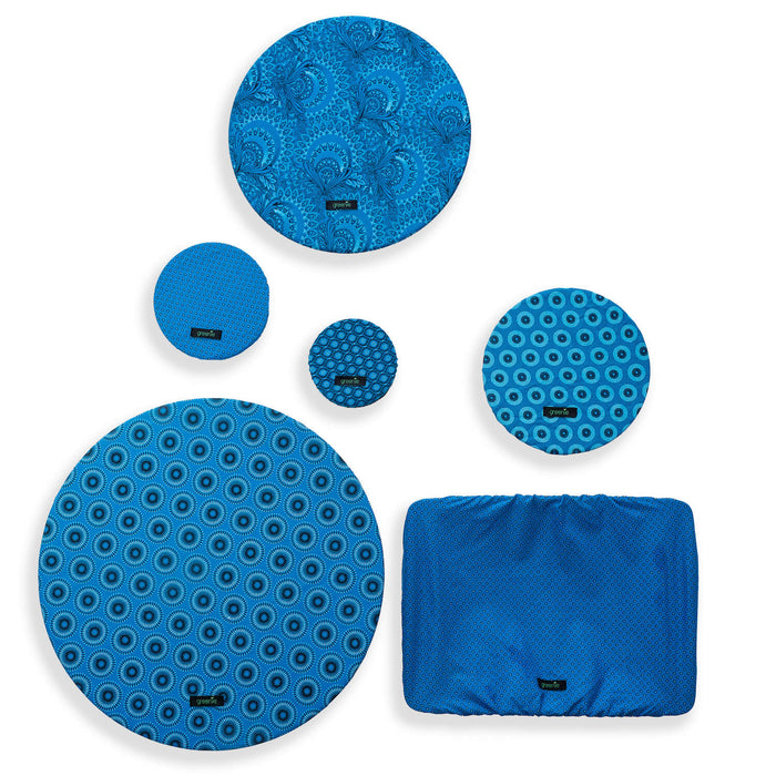 Shweshwe Fabric Food Covers (set of 6)
