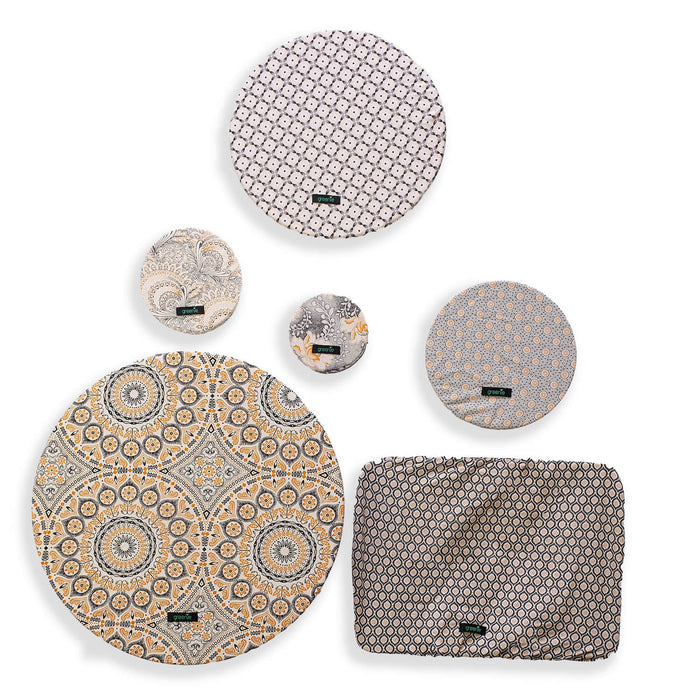 Shweshwe Fabric Food Covers (set of 6)