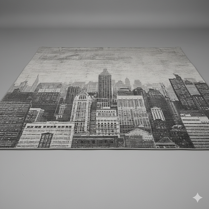 Silver Skyline Area Rug