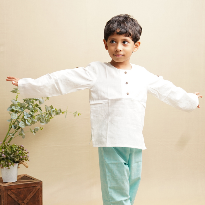 Sleek Sleeve' - Boys' Button-Down Sleeve Shirt (1-6 Years)