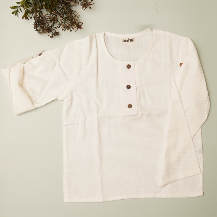 Sleek Sleeve' - Boys' Button-Down Sleeve Shirt (1-6 Years)