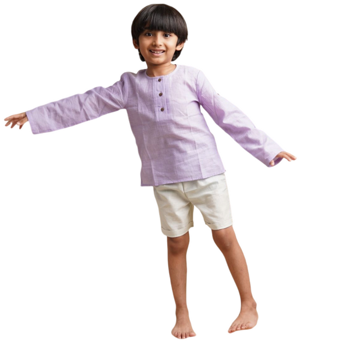 Sleek Sleeve' - Boys' Button-Down Sleeve Shirt (1-6 Years)
