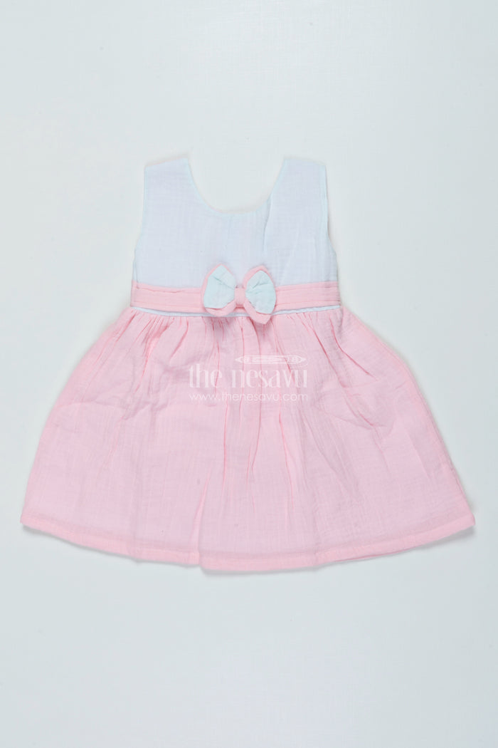 The Nesavu Baby Frocks Sleeveless Cotton Frock for Baby Girls for Birthdays and Casual Photoshoots Nesavu 14 (6M) / Multicolor BFJ865B-14 Nesavu muslin cotton frock baby girls milestone birthdays casual baby photoshoots