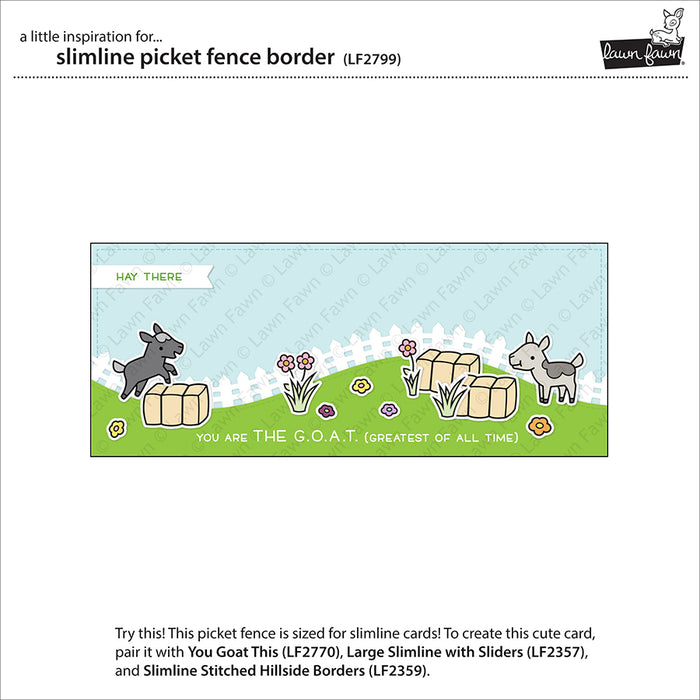 slimline picket fence border