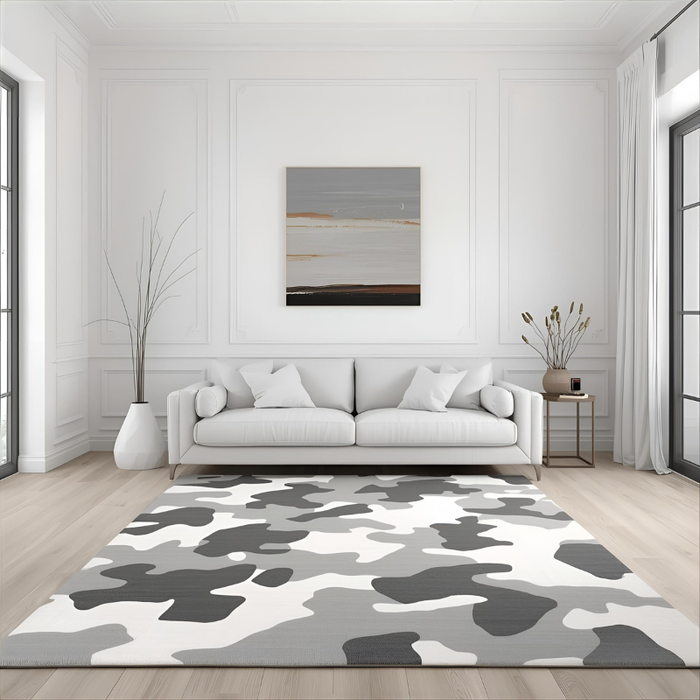 Snow Drift Camo Area Rug