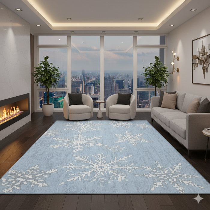Snowflake Celebration Area Rug