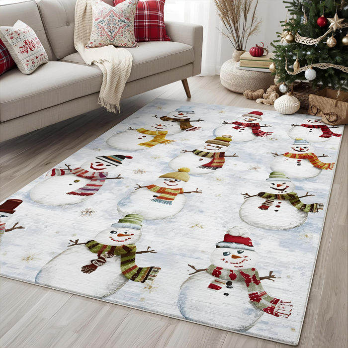 Snowman Parade Area Rug
