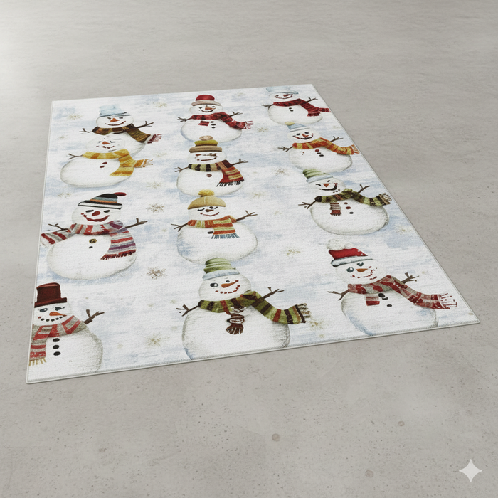 Snowman Parade Area Rug