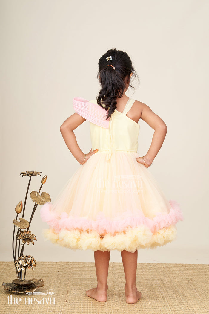 The Nesavu Girls Fancy Party Frock Soft Net Party Frock for Baby Girls Perfect for Birthdays and Family Photos Nesavu Nesavu soft net frock baby girls  perfect birthdays photoshoots