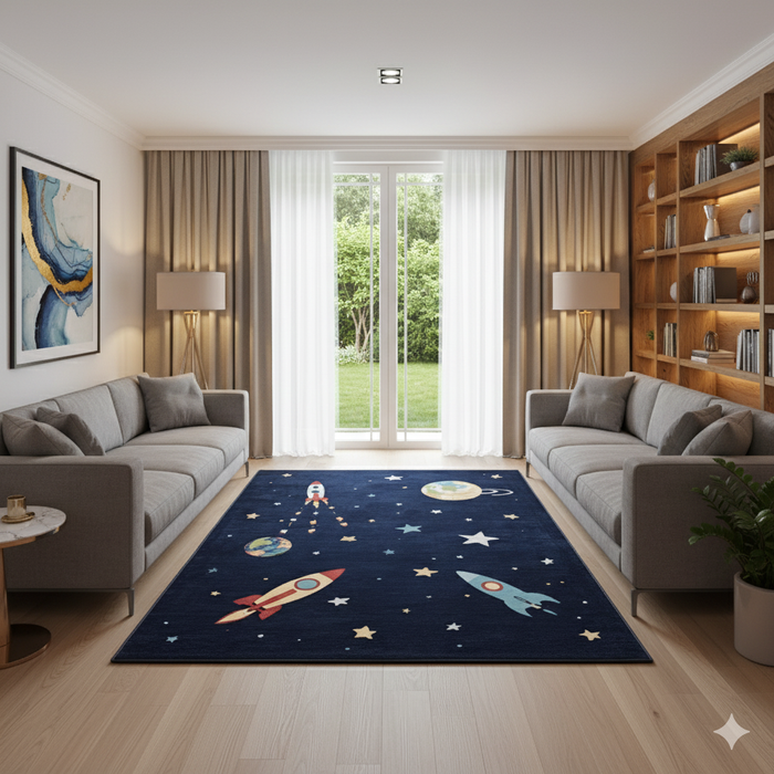 Space Adventure Area Rug