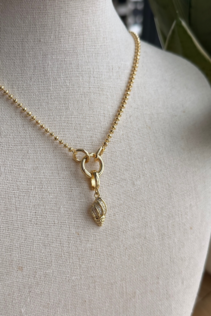 Sparkling Seashell Charm