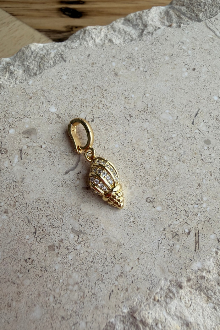 Sparkling Seashell Charm