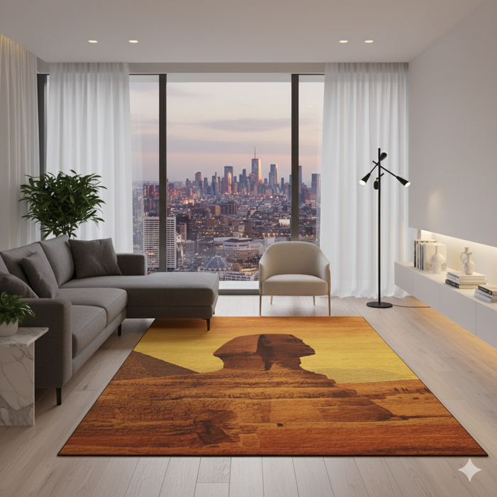 Sphinx Silhouette Area Rug