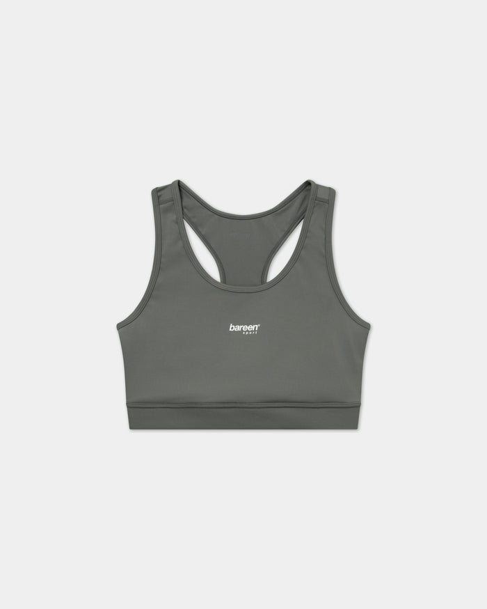 Sports Bra Tech, Women (Castor Grey) | bareen | Modellen er 165 cm og har str. S på