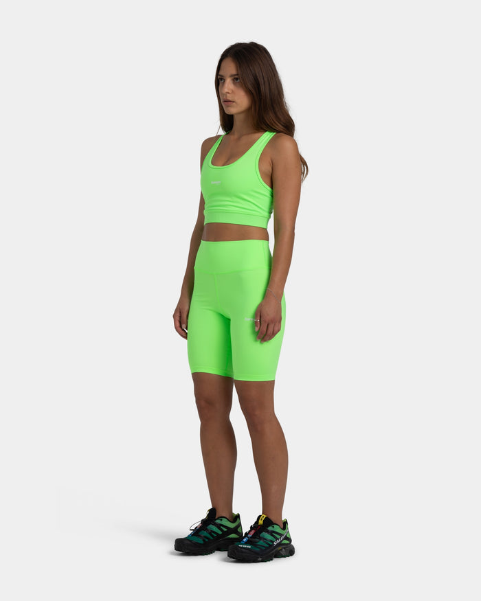 Sports Bra Tech, Women (Neon Green) | bareen | Modellen er 165 cm og har str. S på