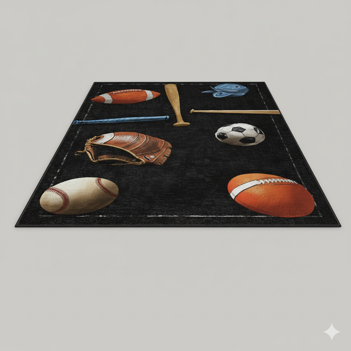 Sports Equipment Area Rug