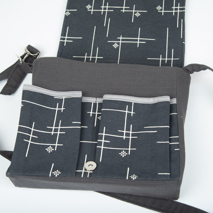 Square Chickadee Messenger Bag, Jennifer McBrien, JennyJens, Plum Bottom Gallery, Fabric