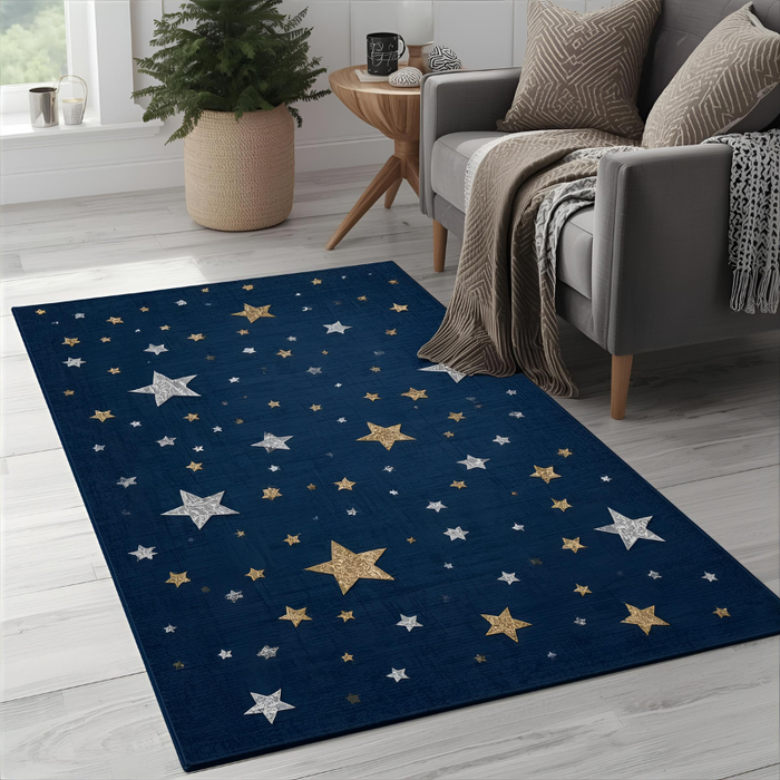 Starry Holiday Night Area Rug