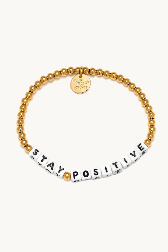 Stay Positive - Waterproof Gold Bracelet  - FINAL SALE
