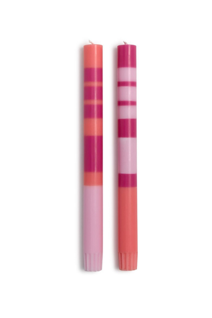 Stripe and Glow Taper Candles