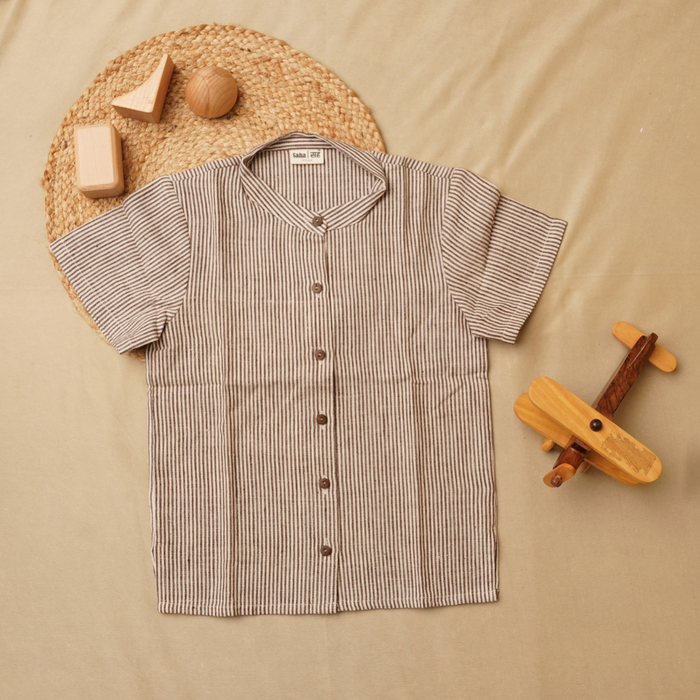 Stripes' - Boys' Khadi Shirt (1-7 Years)