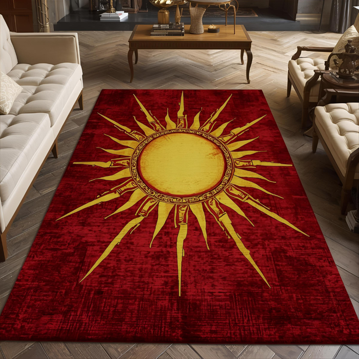 Sun Disk and Rays Area Rug