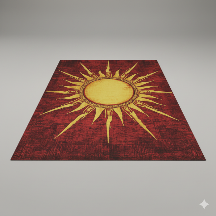 Sun Disk and Rays Area Rug