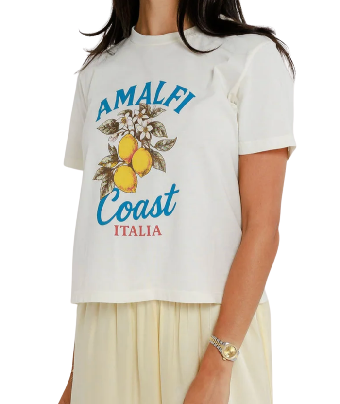 Sunny Somewhere Women Amalfi Coast Italia Everyday Tee Distressed/seasonal womens Sunny Somewhere