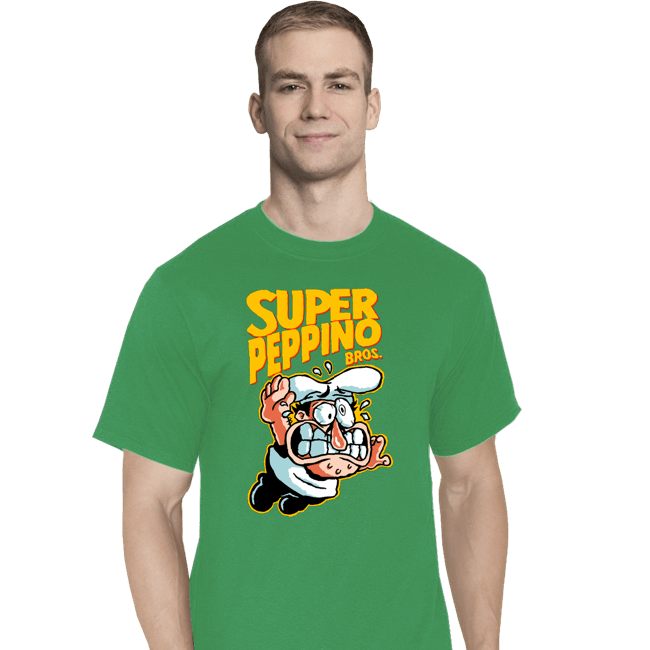 Daily_Deal_Shirts T-Shirts, Tall / Large / Sports Grey Super Peppino Bros.